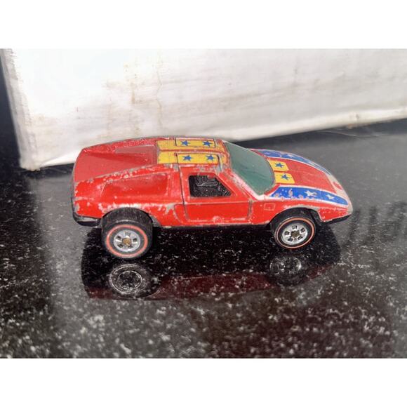 1970 HOT WHEELS REDLINE RED ENAMEL MERCEDES BENZ C-111 Hong Kong - Picture 2 of 4
